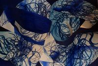 On the rocks. Mixed media on paper (140 x 110 x 30) cm.